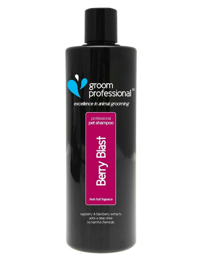Groom Professional Berry Blast Shampoo - cleansing shampoo with blackberry and raspberry extract, suitable for all fur types, concentrate 1:10.