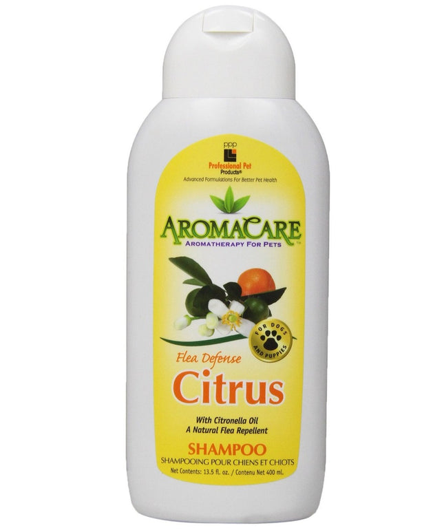 PPP AromaCare Flea Defense Citrus Shampoo - effective flea shampoo for dogs, with citronella oil, concentrate 1:12