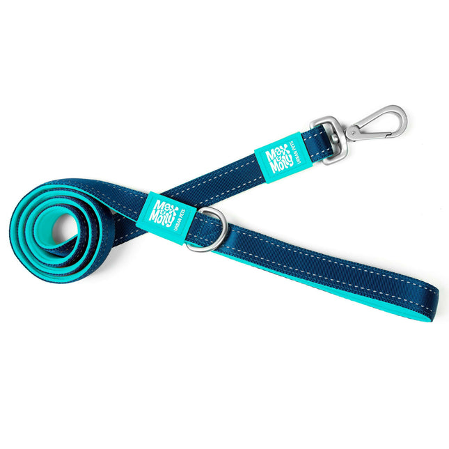 Max&Molly Short Leash Matrix Sky - classic dog leash with reflective stitching, 120cm.
