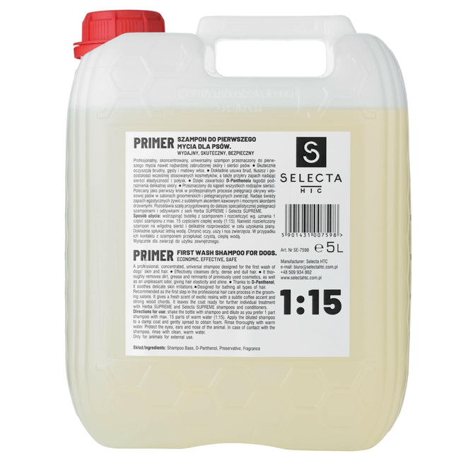 Selecta Primer - cleansing shampoo for the first, essential wash, concentrate 1:15.