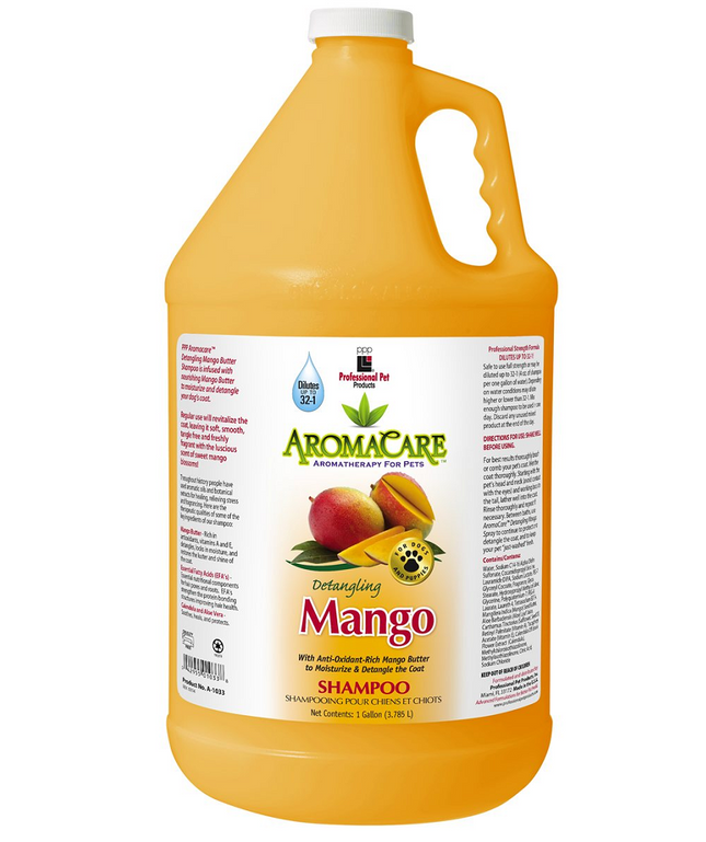 PPP AromaCare Detangling Mango Butter Shampoo - nourishing shampoo for dogs, with mango to facilitate detangling, concentrate 1:32.