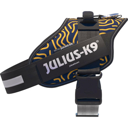 Julius - K9 IDC Powerharness Canyon - dog harness with reflectors, Canyon pattern.