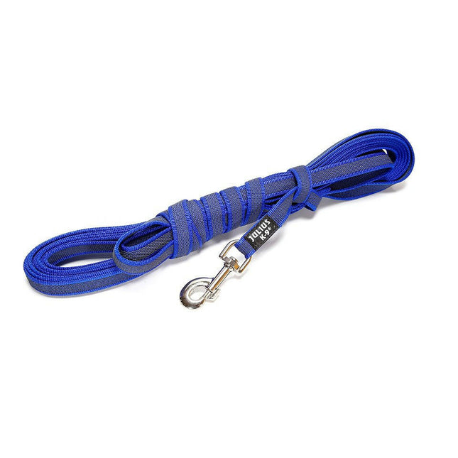 Julius K9 Color & Gray Supergrip Leash With Handle Blue - training leash with handle, blue, non-slip.