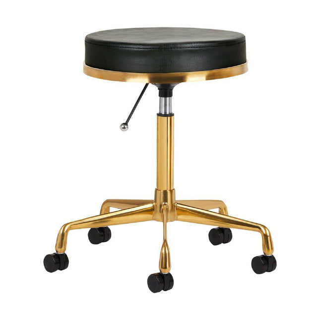 Activ H4 - gold grooming stool with height adjustment, black.