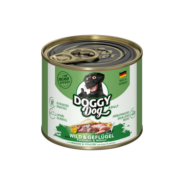 Doggy Dog Venison & Poultry - grain-free wet dog food with venison and poultry.