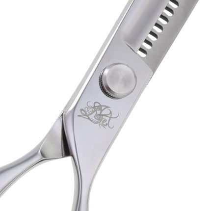 P&W AA Love Curved Chunker - professional curved thinning shears with micro-serration, 32 teeth.
