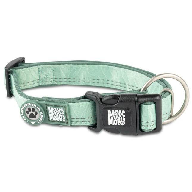 Max&Molly GOTCHA! Smart ID Matrix 2.0 Collar Jade - dog collar with QR identifier.