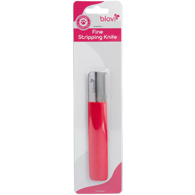 Blovi Stripping Knife - classic trimmer for fine and delicate hair, dense tooth spacing.