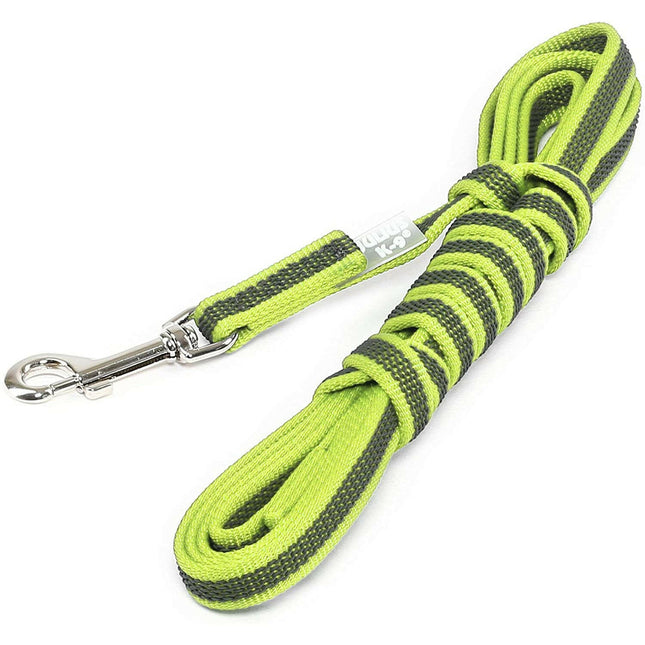 Julius K9 Supergrip Color & Training Leash Neon - training leash with handle, neon yellow.