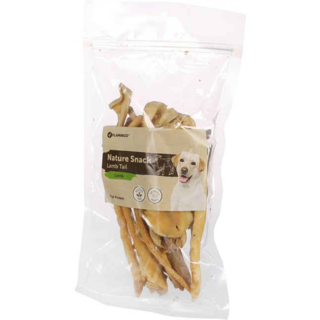 Flamingo Natural Snack Lamb Tail - natural treats for dogs, lamb tails.