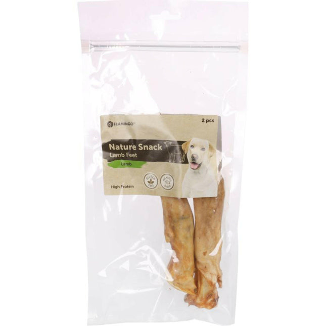 Flamingo Nature Snack Lamb Feet - dog treats, lamb hooves.