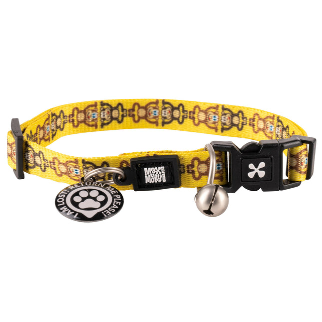 Max&Molly GOTCHA! Smart ID Cat Collar Monkey Maniac - colorful collar for cats with a smart Tag pendant.