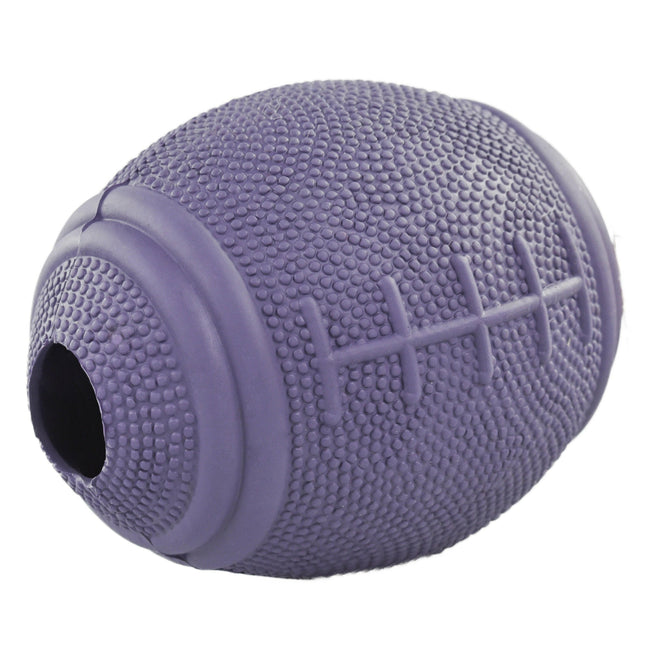 Flamingo American Football - dog toy, ball with a treat opening.