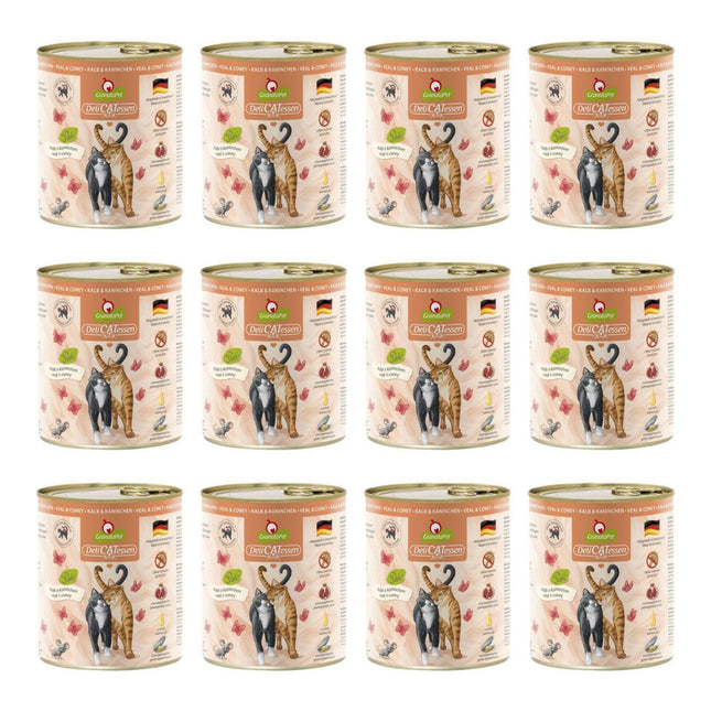 GranataPet DeliCatessen Veal & Coney - grain-free wet food for cats, veal and rabbit.