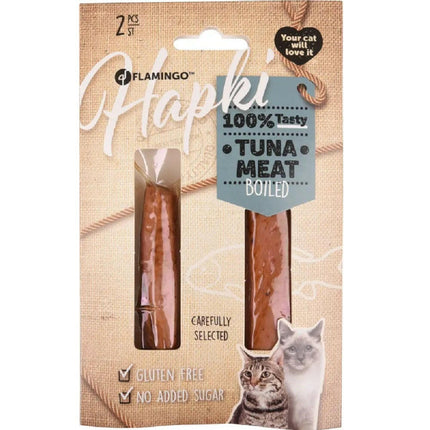 Flamingo Hapki Boiled Tuna Meat - treats for cats, 100% cooked tuna meat.