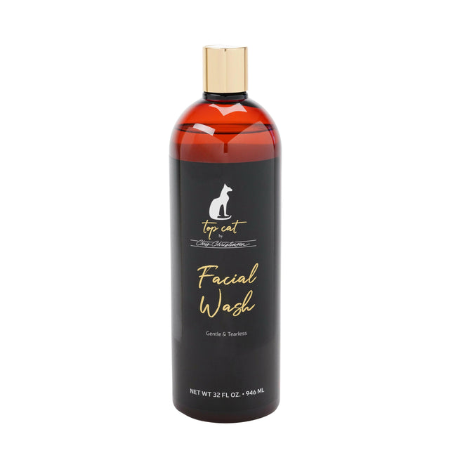 Chris Christensen Top Cat Facial Wash - hypoallergenic cat face cleaning shampoo, does not cause tearing.