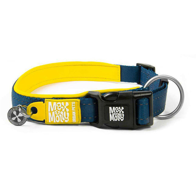 Max&Molly GOTCHA! Smart ID Matrix Collar - dog collar with QR locator, yellow.