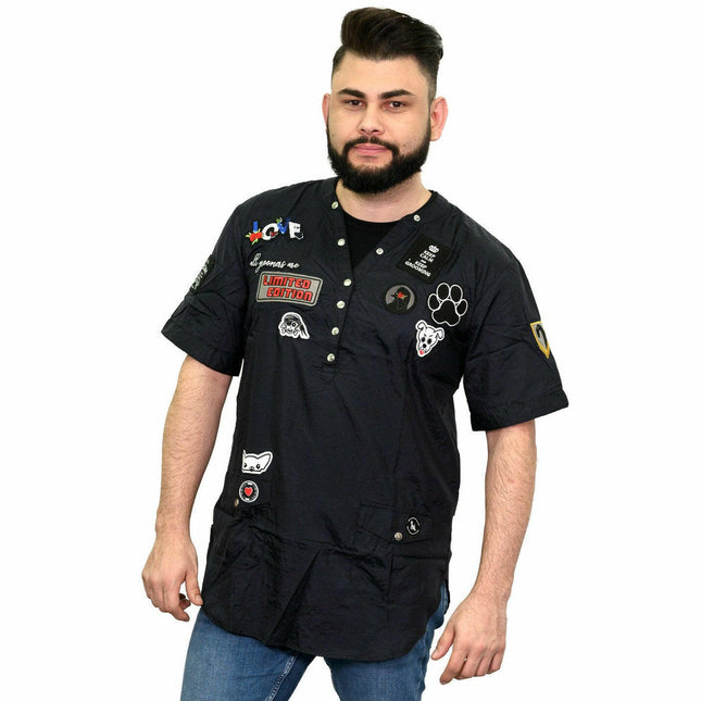 Tikima Figarino Shirt Black - black grooming sweatshirt with patches.