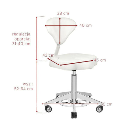 Azzurro 156 - F - Ergonomic Grooming Chair, Height Adjustment with Foot Pedal.