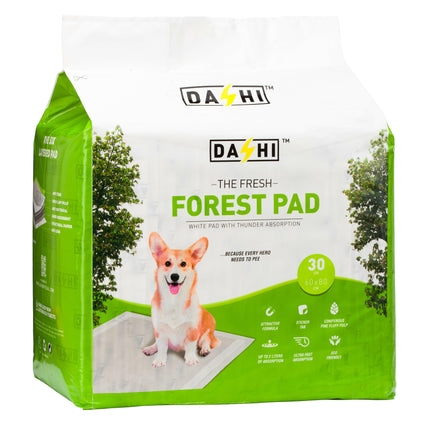 Dashi Forest Pads 30 pcs - antibacterial hygiene pads for pets, made from pine fluff.