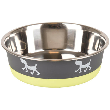 Flamingo Silhouette Bowl - steel bowl for dogs with a non-slip base.