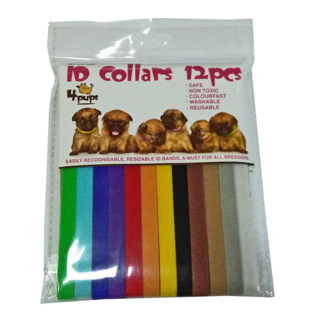 Show Tech - colorful identification collars for puppies, 12 pcs.