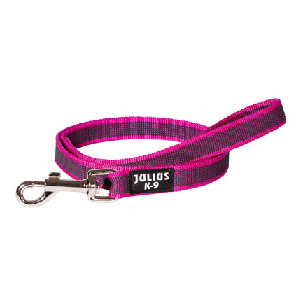 Julius K9 Color & Gray Supergrip Leash With Handle Pink - training leash with handle, pink, non-slip.
