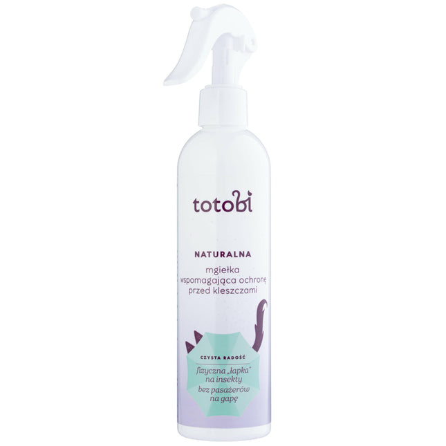 Totobi natural spray supporting tick protection for dogs.