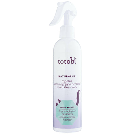 Totobi natural spray supporting tick protection for dogs.