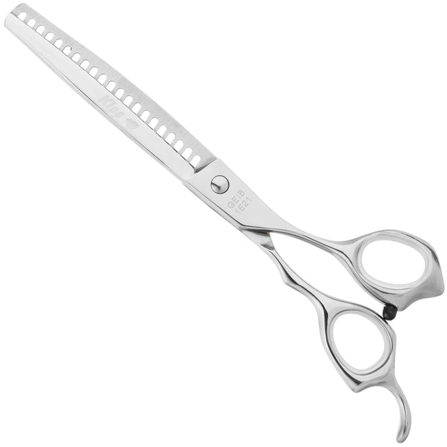 Geib Kiss Silver Pink Chunker 7.5 - single-sided straight thinning shears, 21 teeth.