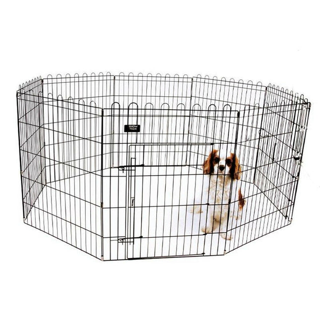 Show Tech X Pen Size 3 - Metal Puppy Pen, Dog Barrier, Height 8 Panels.