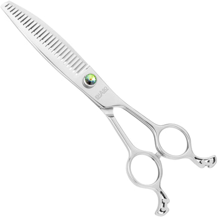 Ehaso Revolution Curved Thinning - professional single-sided curved thinning shears, best Japanese steel, 23 teeth.
