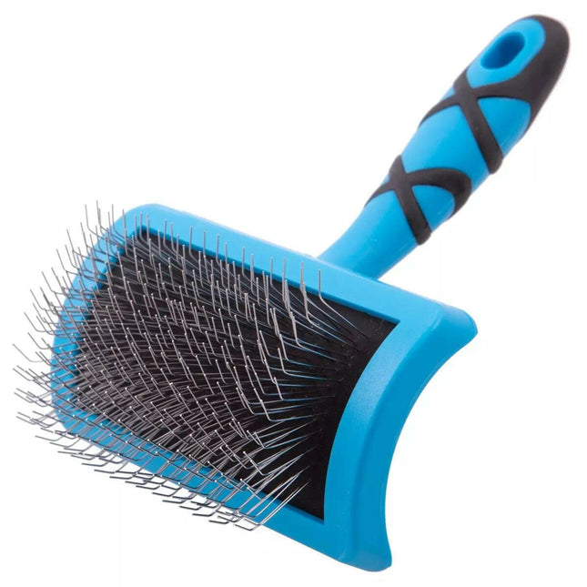 Groom Professional Slicker Firm - contoured poodle brush with long pins, medium-firm.