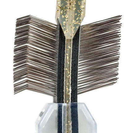 ActiVet Diamond Super Soft Brush - extra soft, double-sided, flexible brush for long, silky hair, bent + straight pins - small 4.