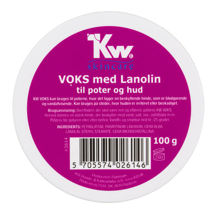 KW Paw & Skin Wax - regenerating and protective wax for dog skin and paws, with lanolin.