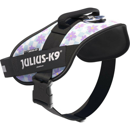 Julius - K9 IDC Powerharness Cartoon - dog harness, with reflectors, in floral design.