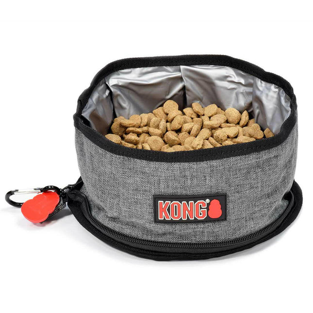 KONG Travel Fold-Up Bowl - travel bowl for dogs and cats.