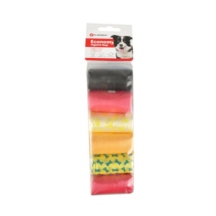 Flamingo Hygienic Bags Spring Mix 12x 20 pcs - odorless waste bags.