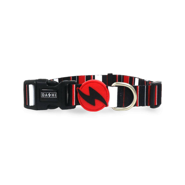 Dashi Slide Collar - dog collar, striped pattern.