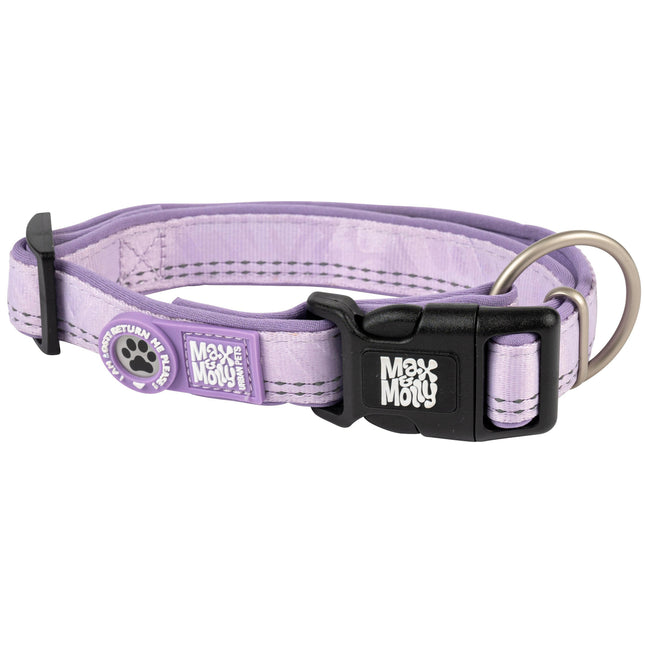 Max&Molly GOTCHA! Smart ID Matrix 2.0 Collar Lavender - dog collar with QR identifier, purple.