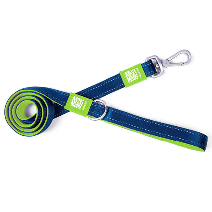Max&Molly Short Leash Matrix Lime Green - classic dog leash with reflective stitching, 120cm.