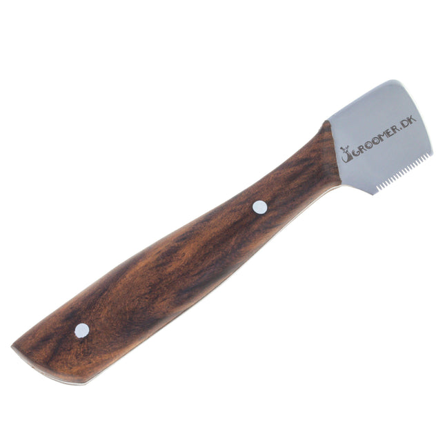 Groomer.dk Danish Classic Left Knife - classic trimmer with a wooden handle, for left-handed users.