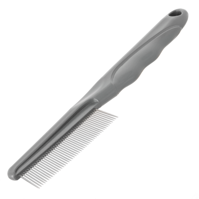 Furrish - Tooth Comb - dense comb for dogs with fine, long hair, featuring a non-slip handle.
