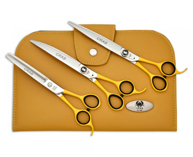 Geib Crab Scissors Set Level 1 - set of professional scissors and thinning shears made from Japanese stainless steel, 3 pieces.