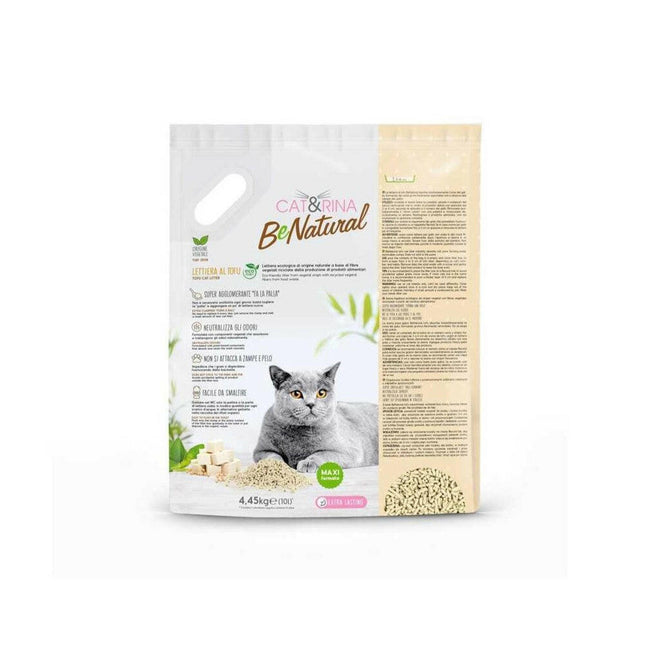 Cat&Rina BeNatural Tofu Litter Classic - plant-based cat litter, clumping, biodegradable pellets - (4.45kg).