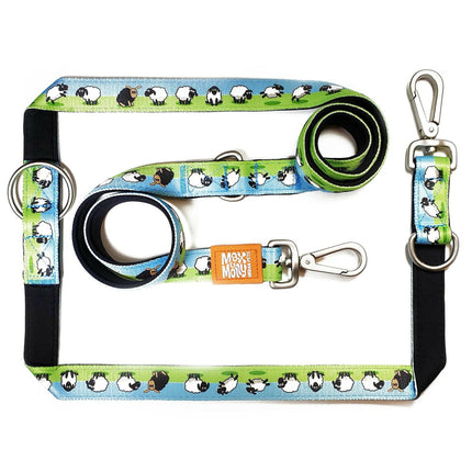 Max & Molly Multi-Leash Sheep - Adjustable Dog Leash, Interesting Pattern, 200cm.