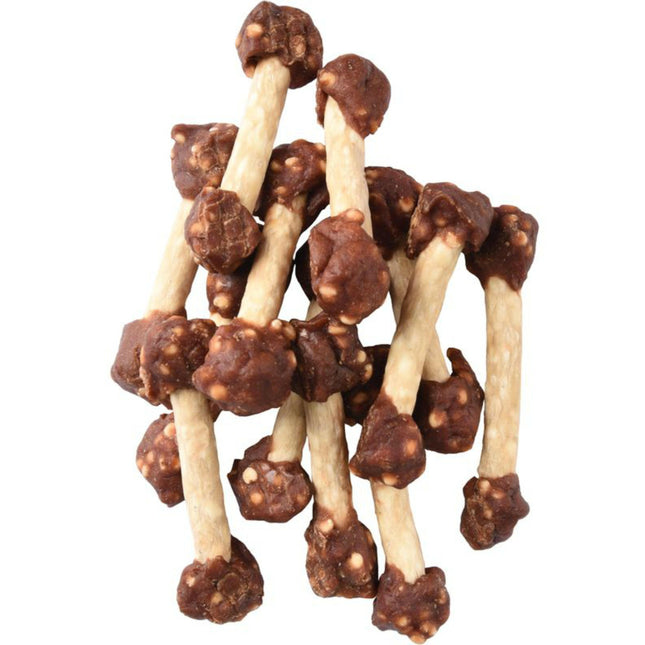 Flamingo Hapki Lamb Rice Dumbbell - dog treats, lamb, rice, and beef hide.