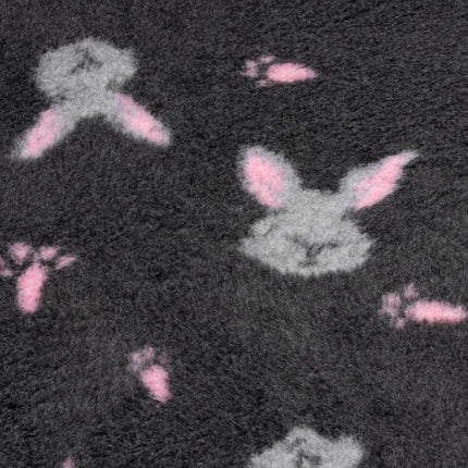 Blovi DryBed VetBed A+ - non-slip pet bed, animal mattress, graphite with bunnies