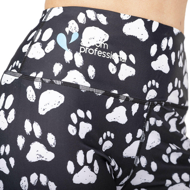 Groom Professional Paw Print Leggings - short grooming leggings with paw prints, capri style.