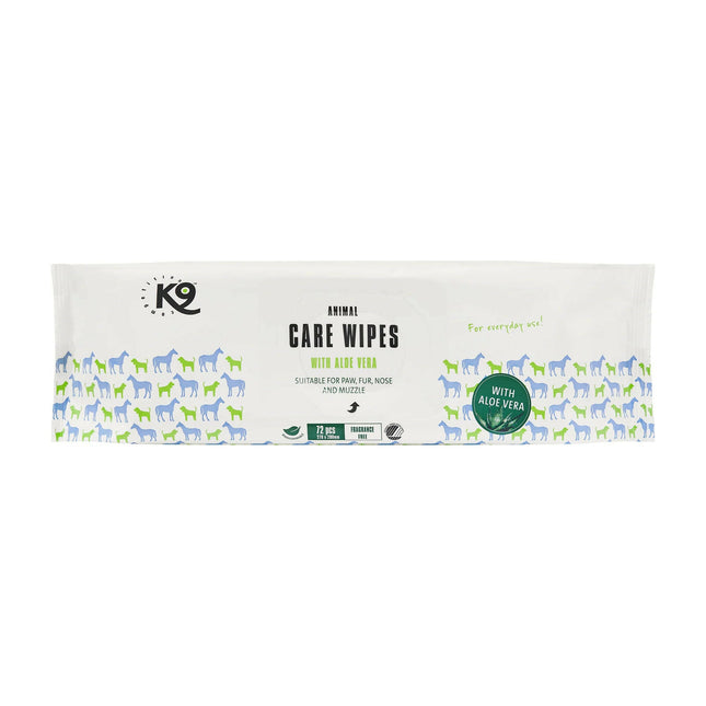K9 Care Wipes 72 pcs - moist wipes for dogs, cats, and small pets.